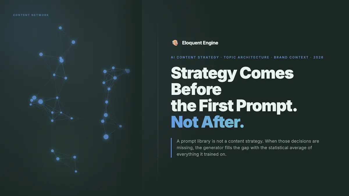 Your AI Content Strategy needs to be made before you start prompting